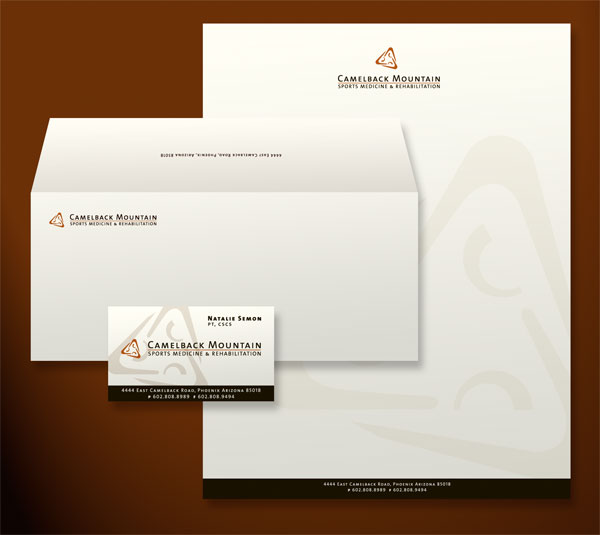 Camelback Mountain Sports Medicine and Rehabilitation Stationery Design